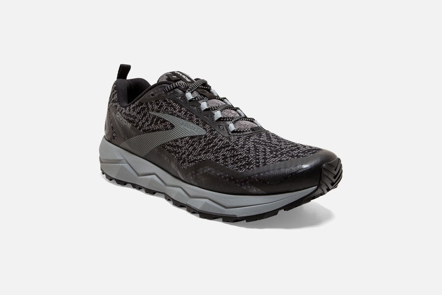 Divide Trail Brooks Running Shoes NZ Mens - Black/Grey - MEGSXU-309